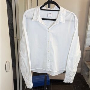 GAP Women's White Button Down Shirt